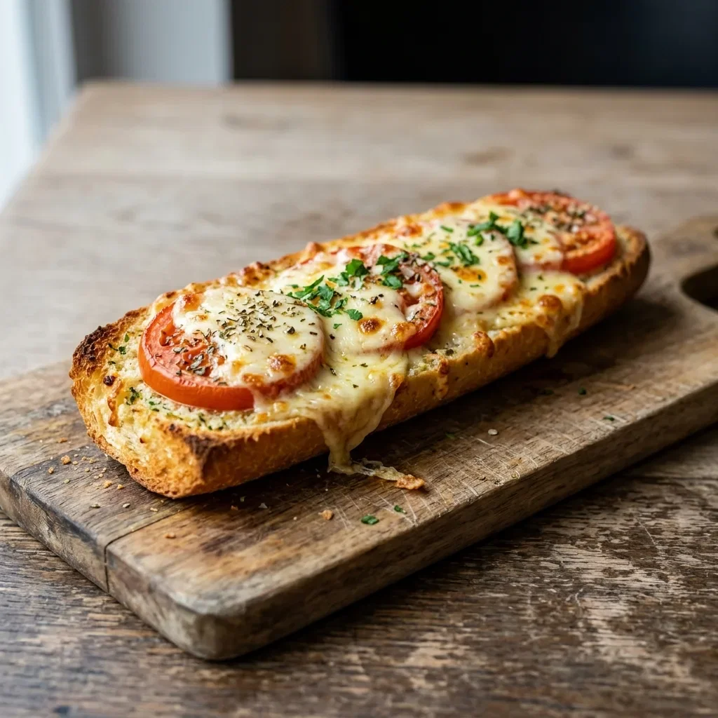 Lookbaguette met kaas en tomaat