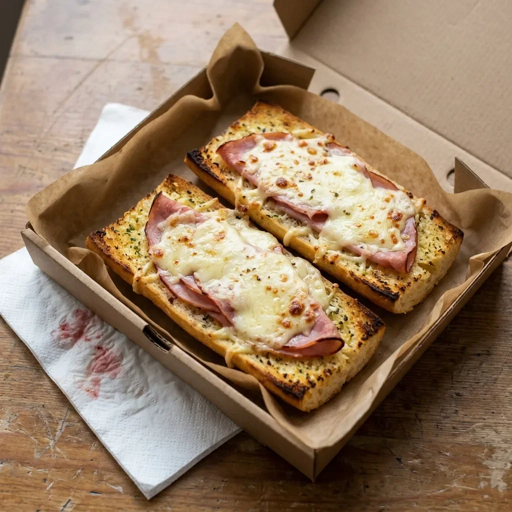 Lookbaguette met kaas en ham