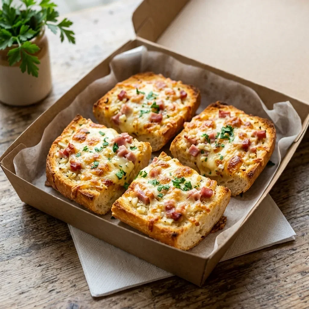 Lookbrood met kaas en ham