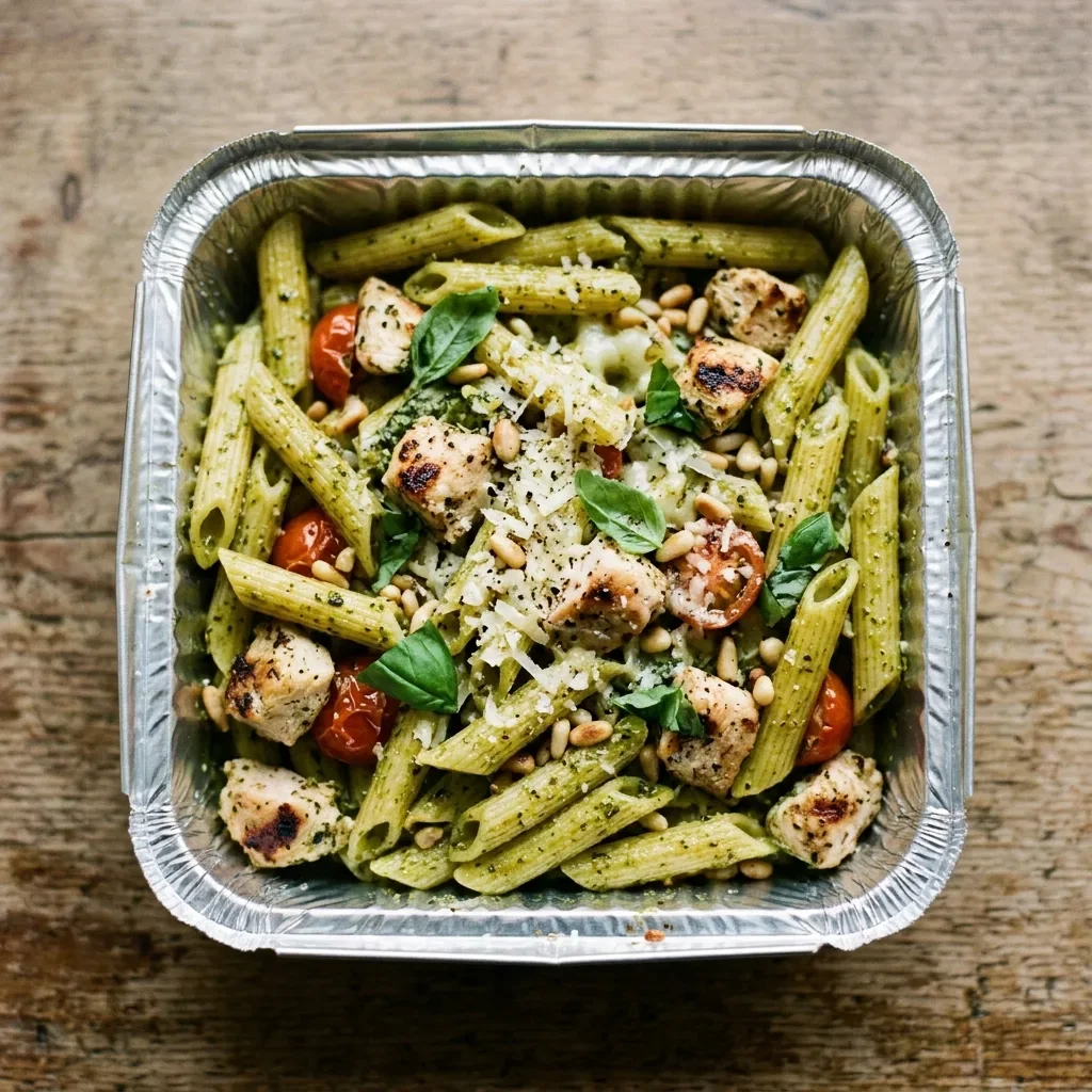 Penne pesto chicken
