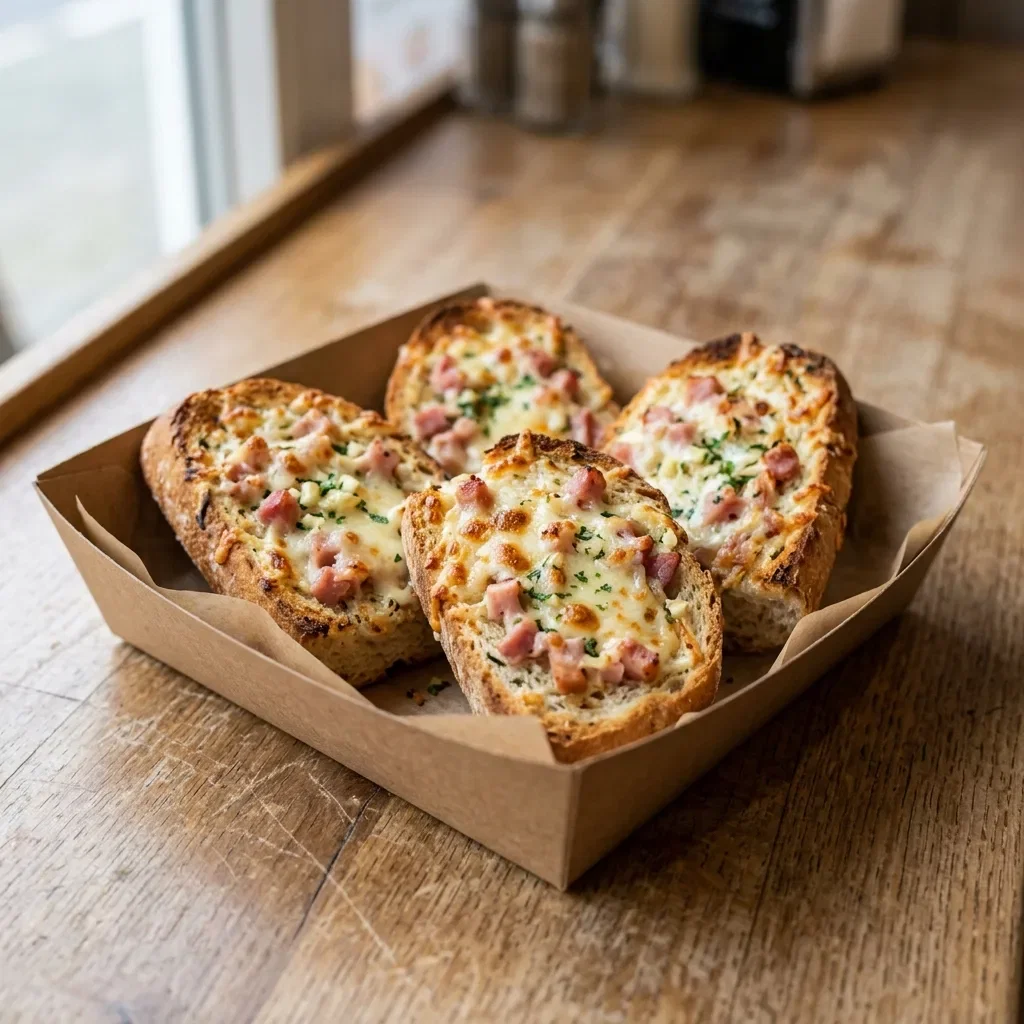Lookbrood met kaas en ham