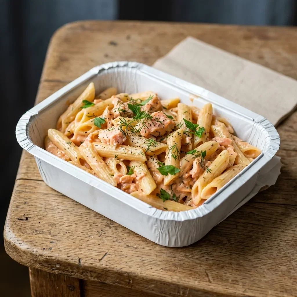 Penne salmone