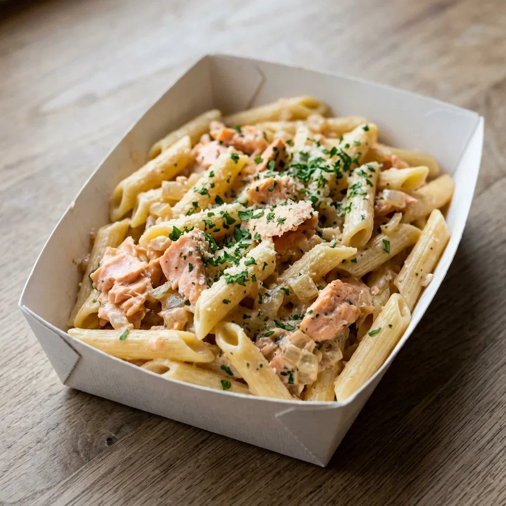 Penne salmone