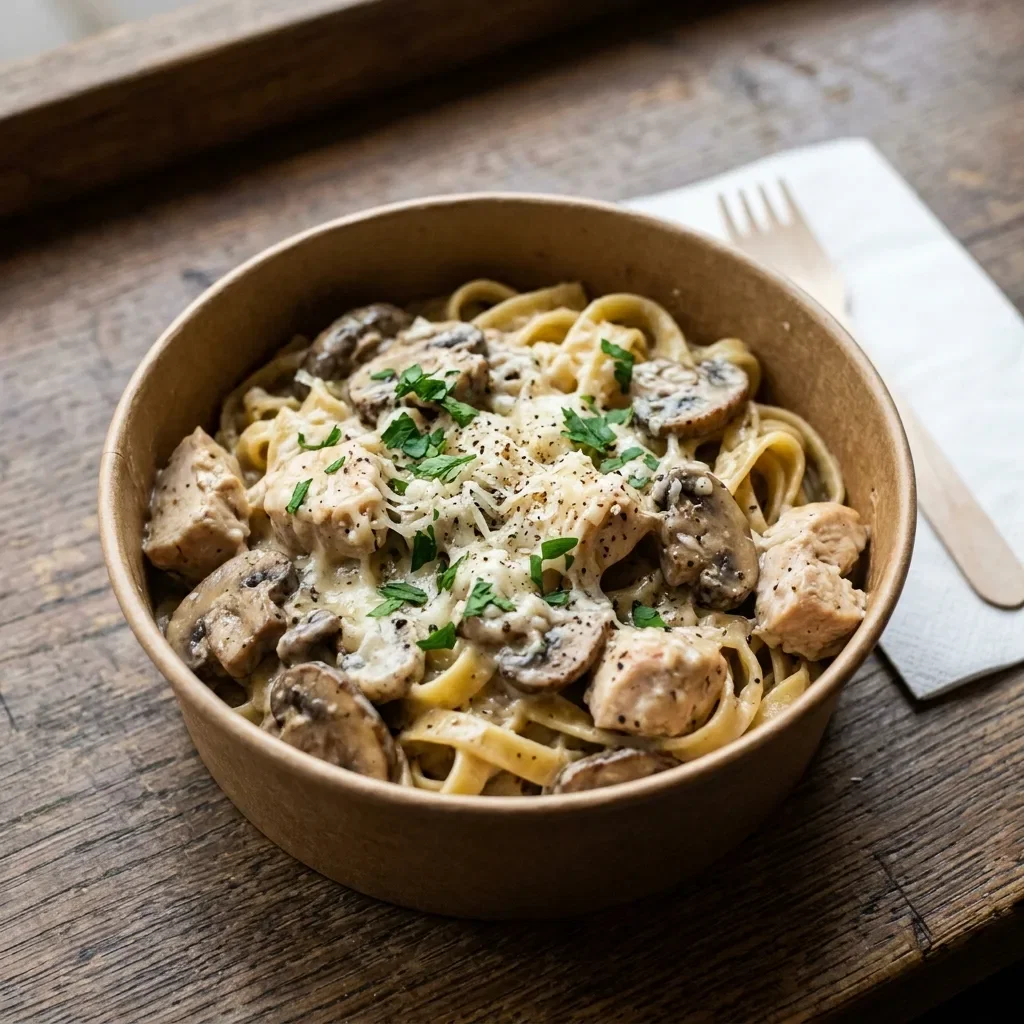 Pollo e funghi