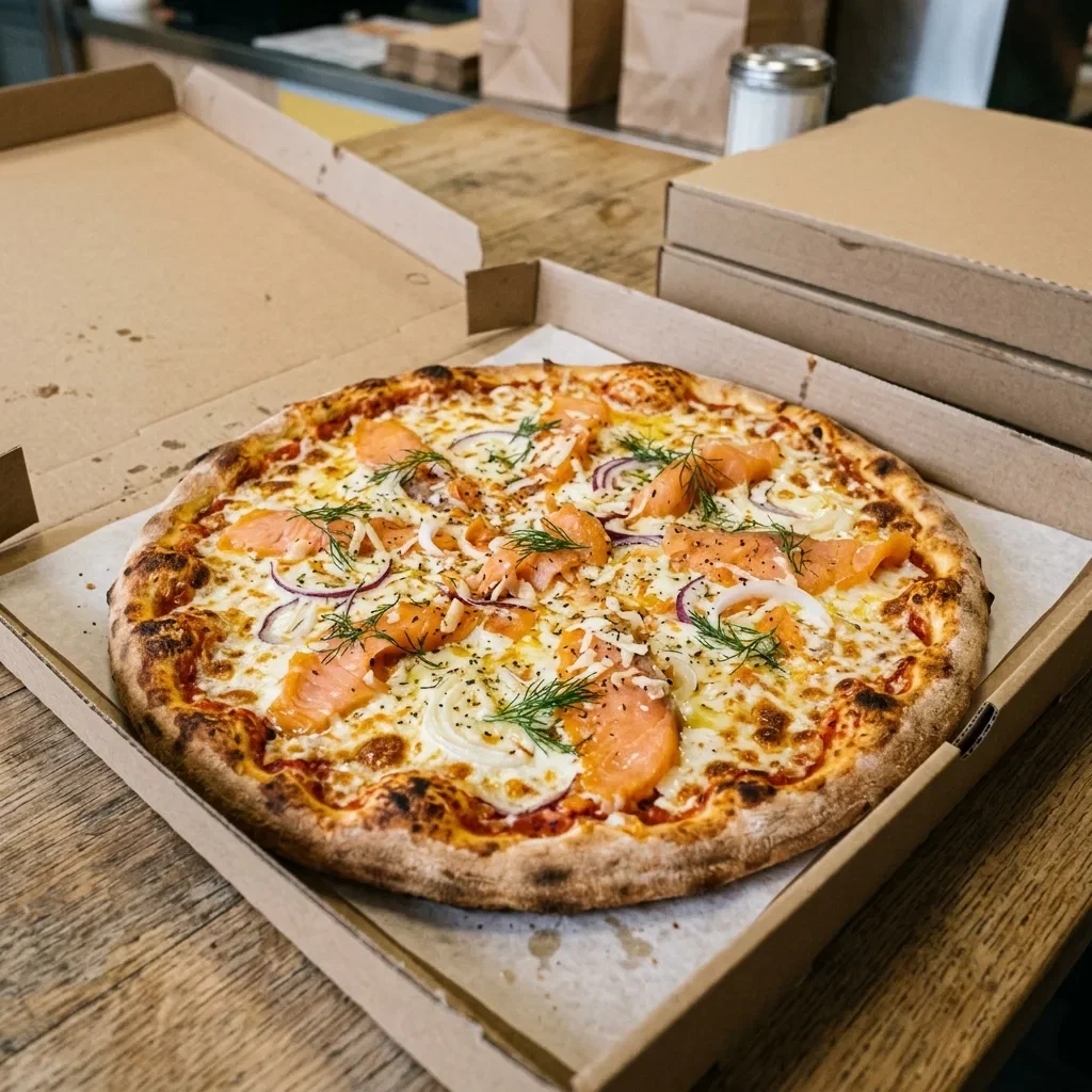Pizza salmone large