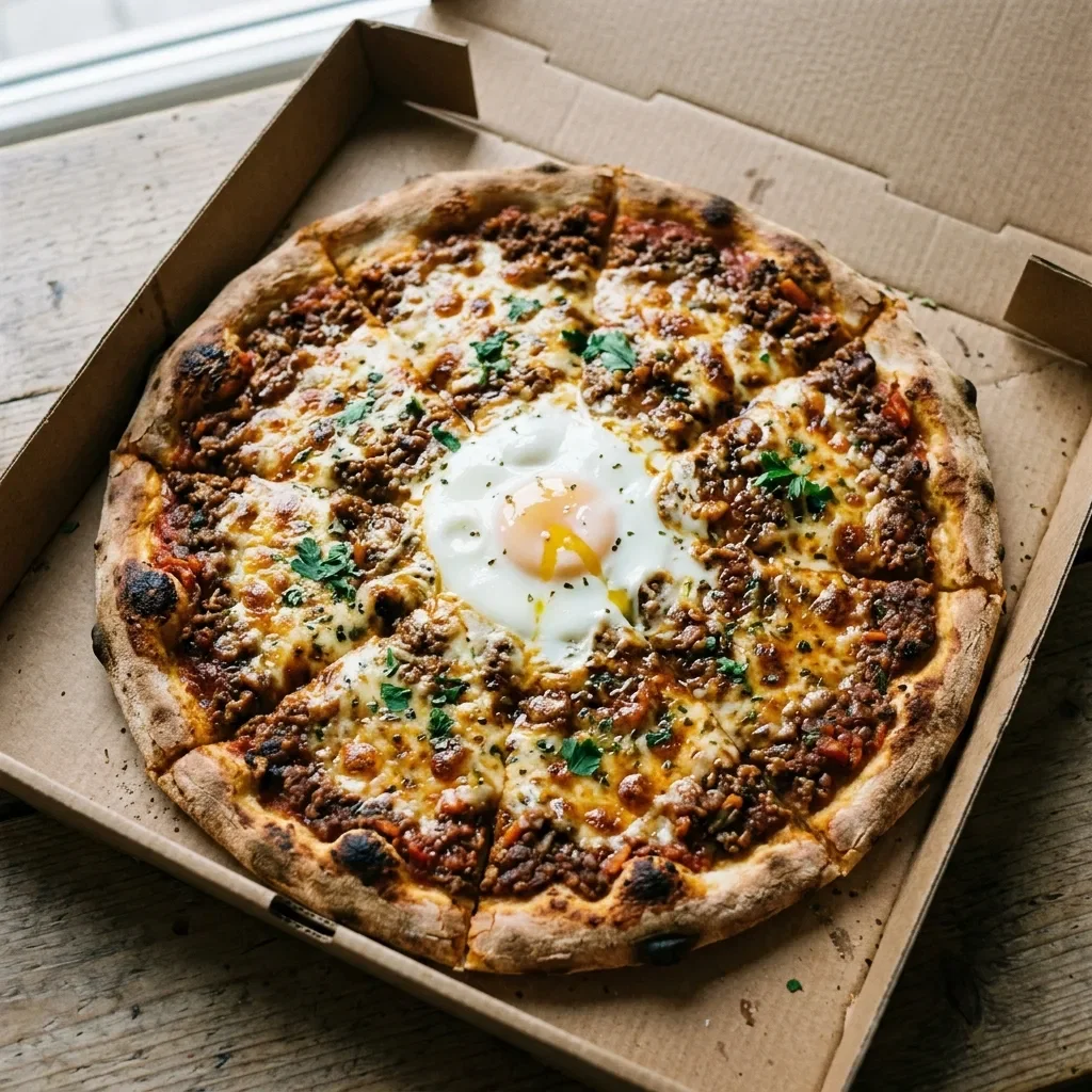 Pizza bolognese large