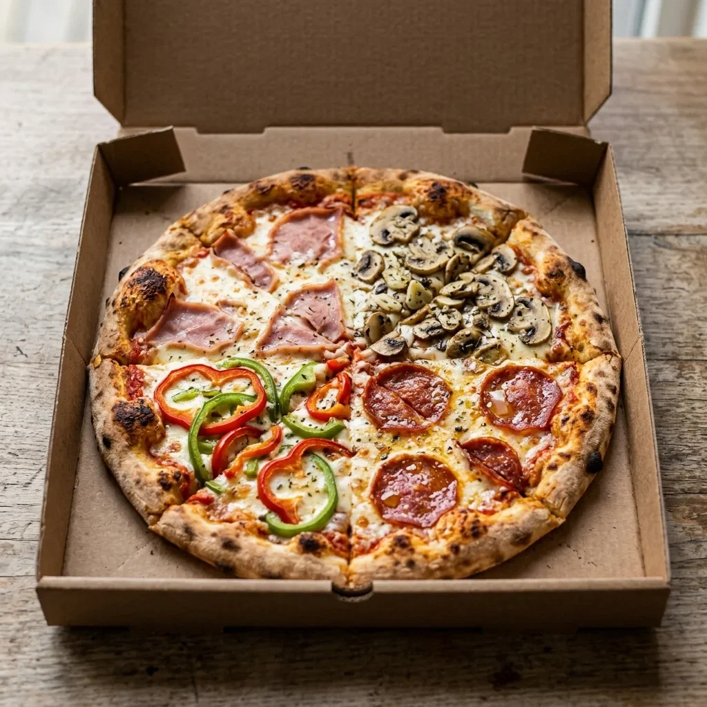 Pizza quattro stagioni medium
