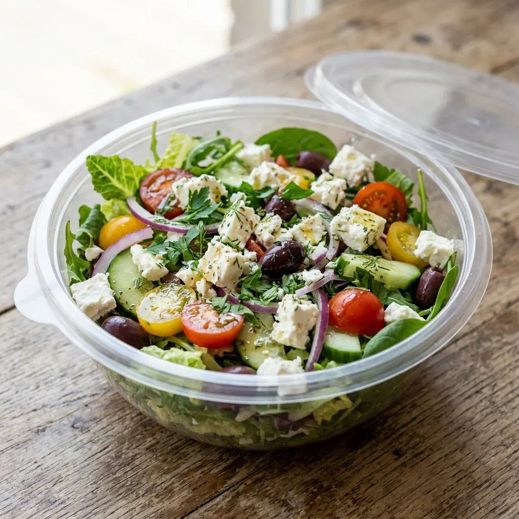 Salade met fetakaas en kruiden