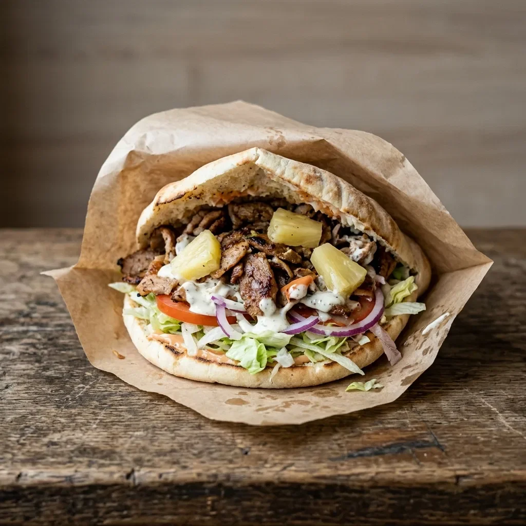 Broodje pita hawaï