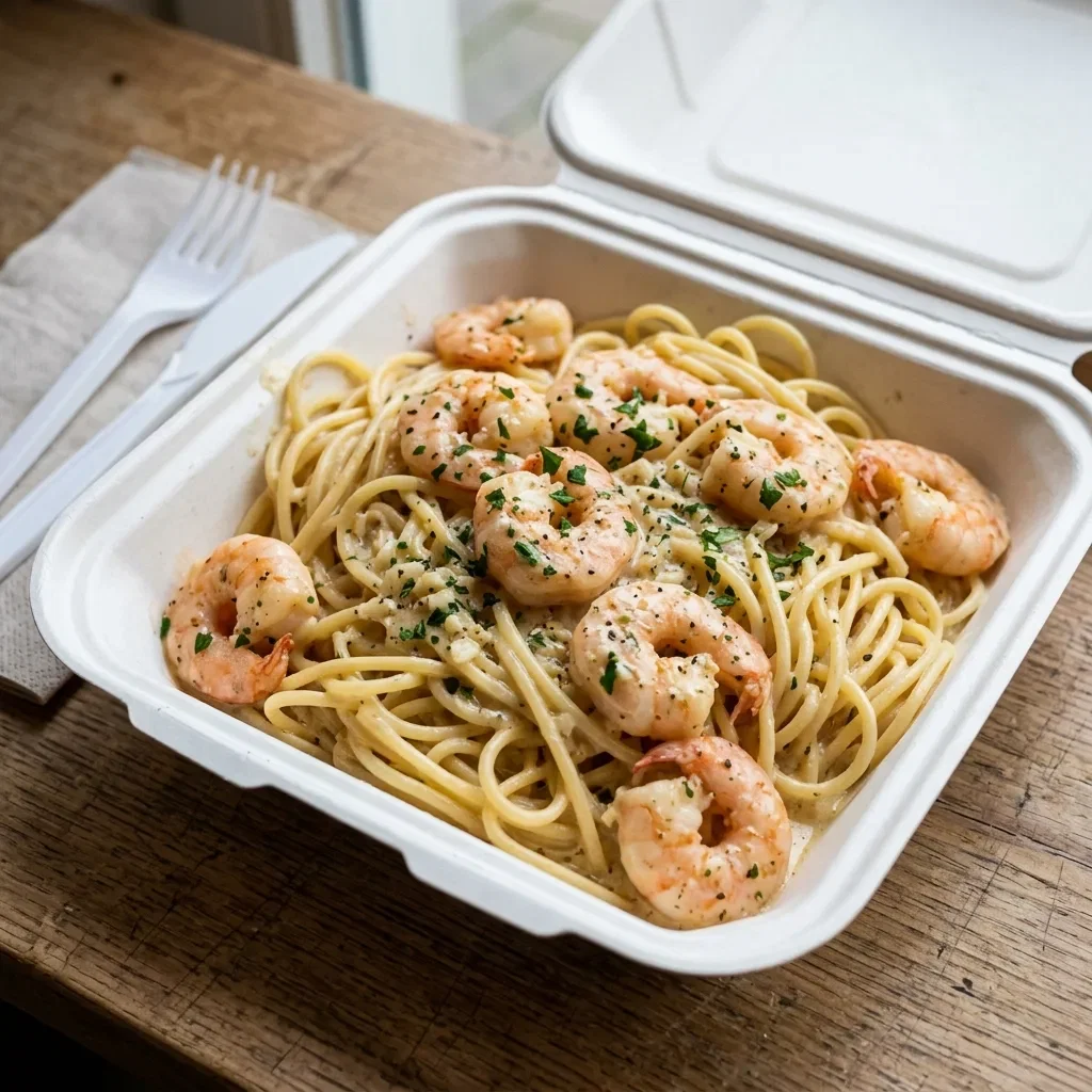 Scampi in roomsaus