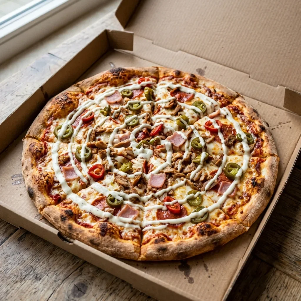 Pizza hot shoarma large
