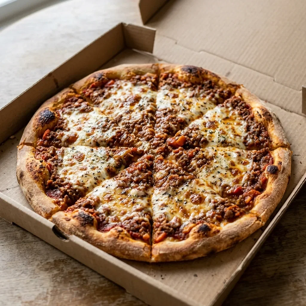 Pizza bolognese large