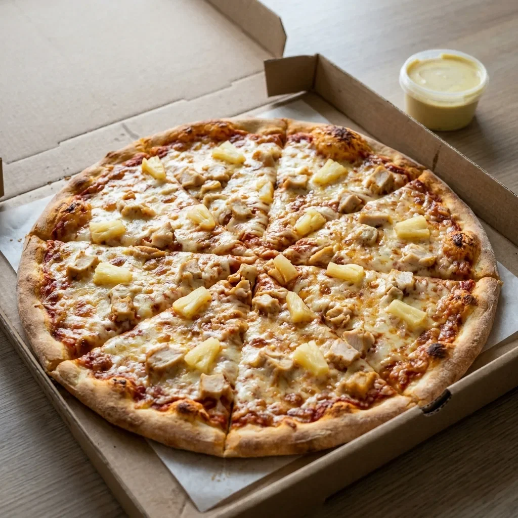 Pizza pollo hawaï large