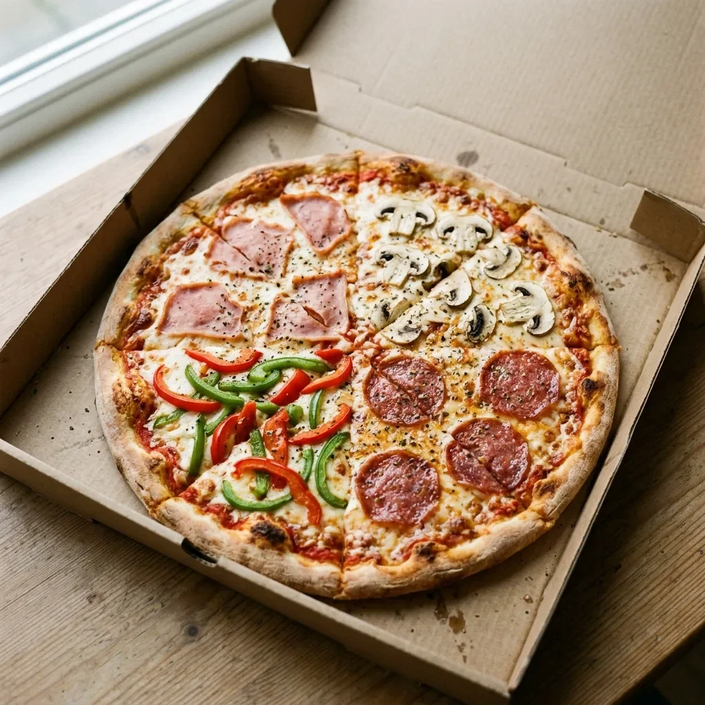 Pizza quattro stagione medium