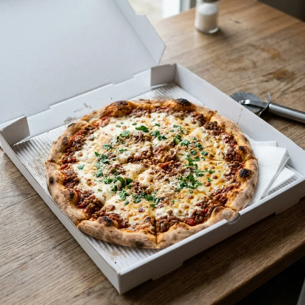 Pizza bolognese medium