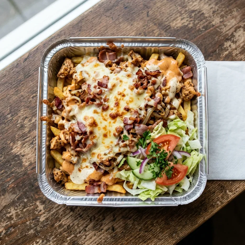 Kapsalon kip bacon