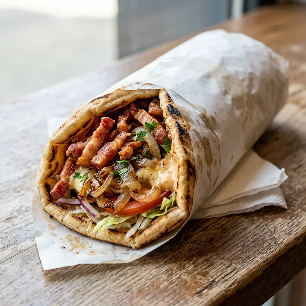 Durum pita bacon