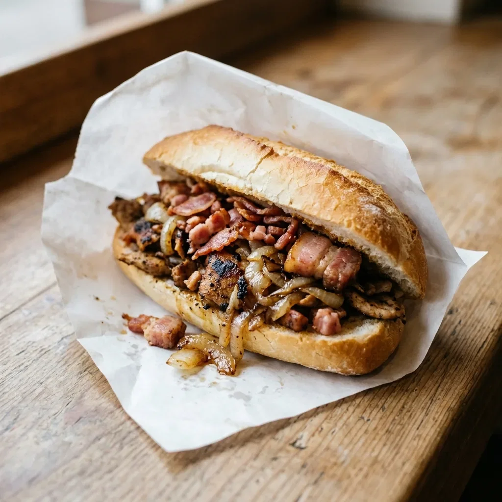Broodje pita bacon