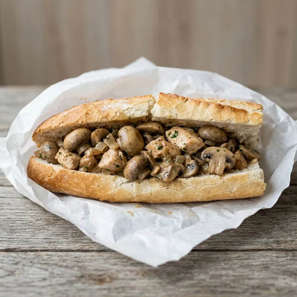 Broodje kip champignons