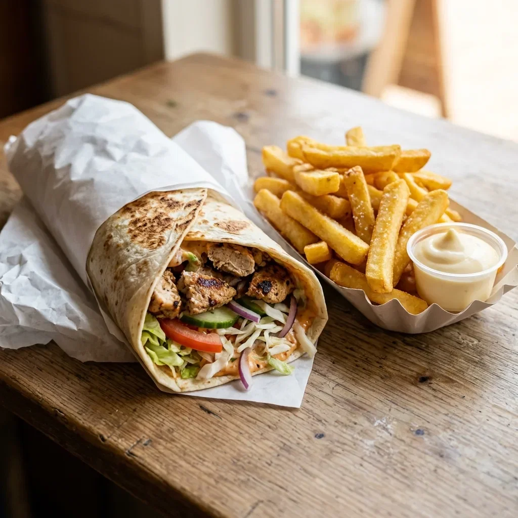 Durum pita kipburger