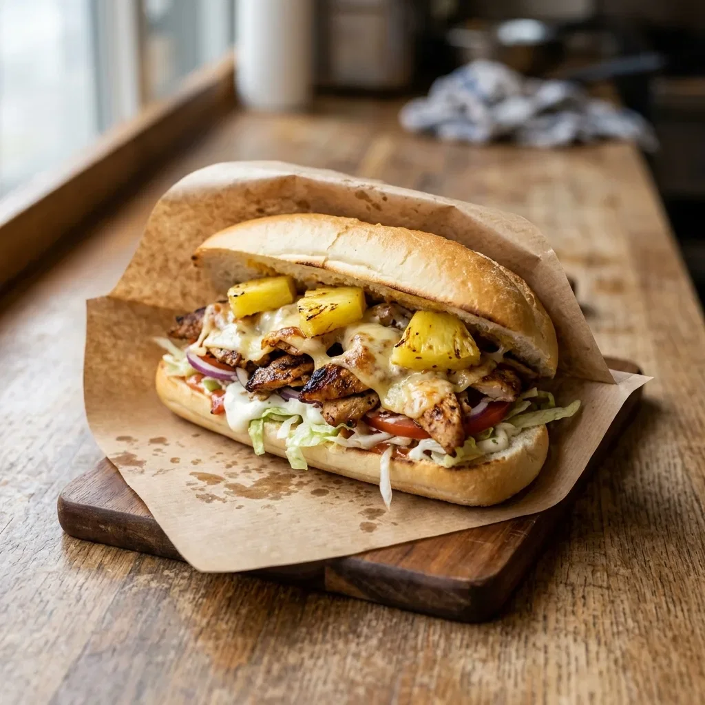 Broodje pita hawaï