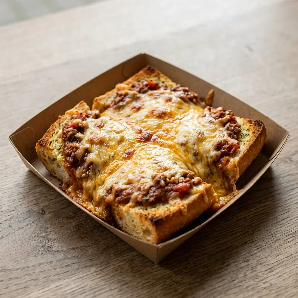 Lookbrood met kaas en bolognese