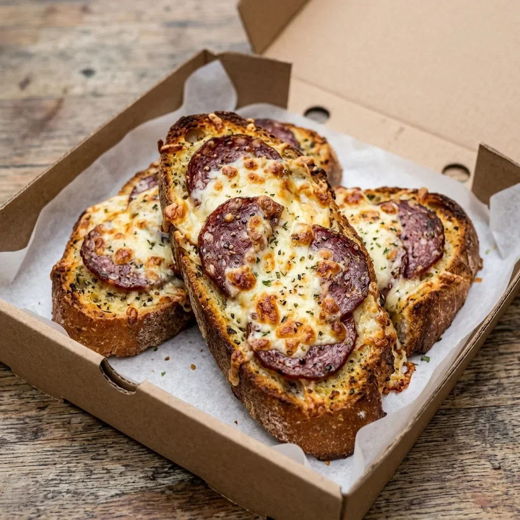 Lookbrood met kaas en salami