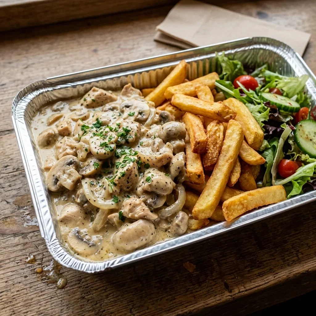 Schotel kip champignons