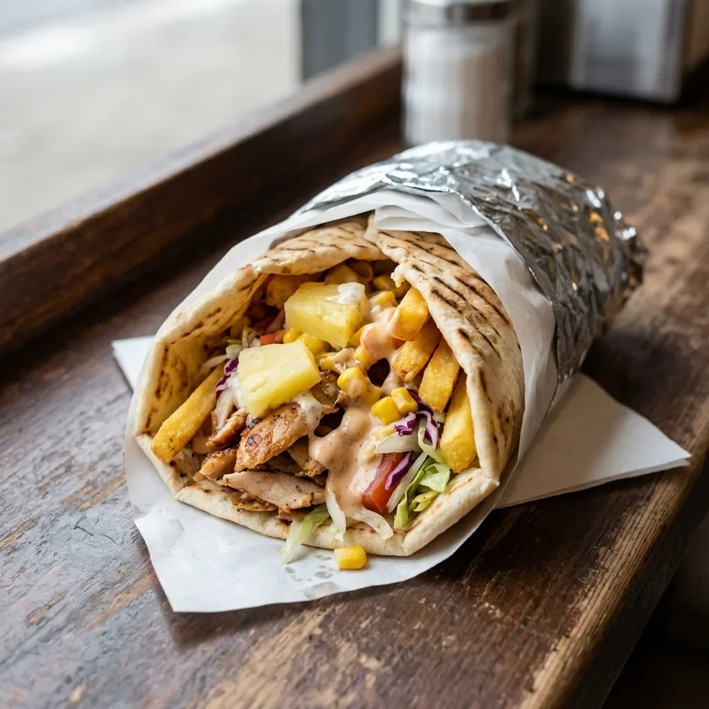 Durum friet pita tropical