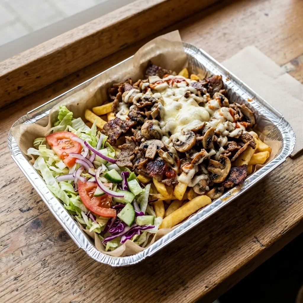 Schotel kebab champignons