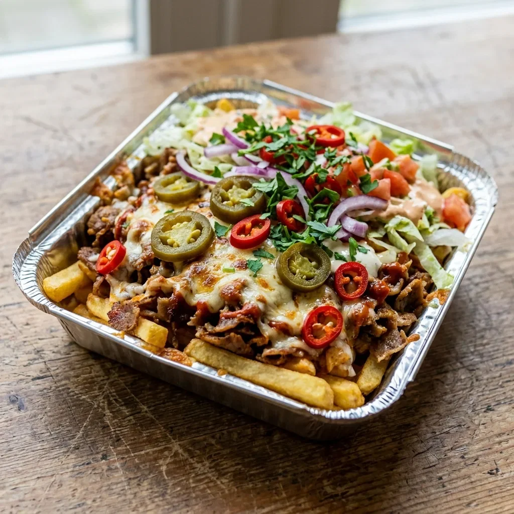 Kapsalon kebab pikant