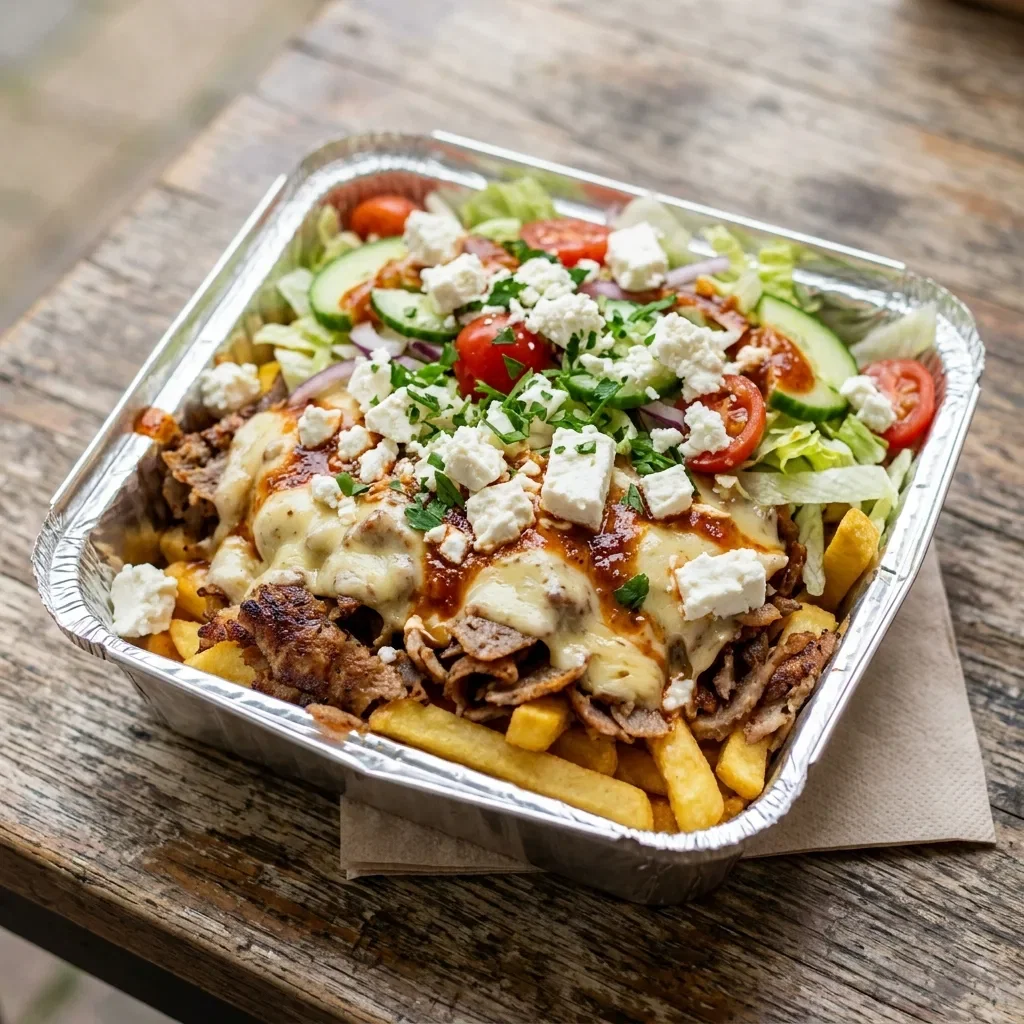 Kapsalon kebab feta