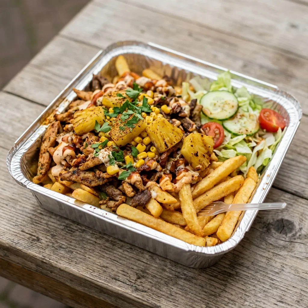 Schotel kebab tropical