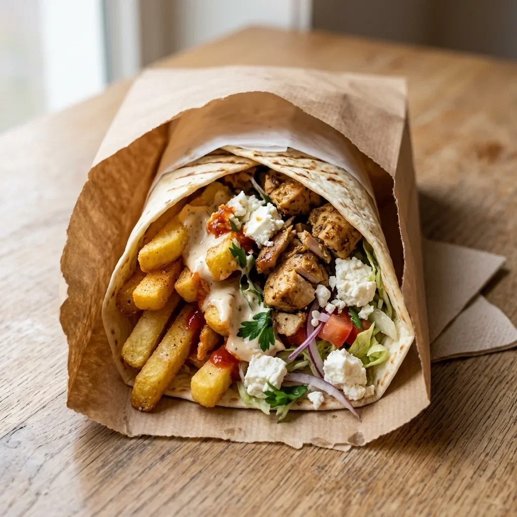 Durum xl friet kip feta