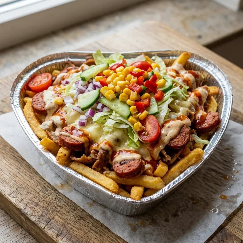 Kapsalon kebab mexicano