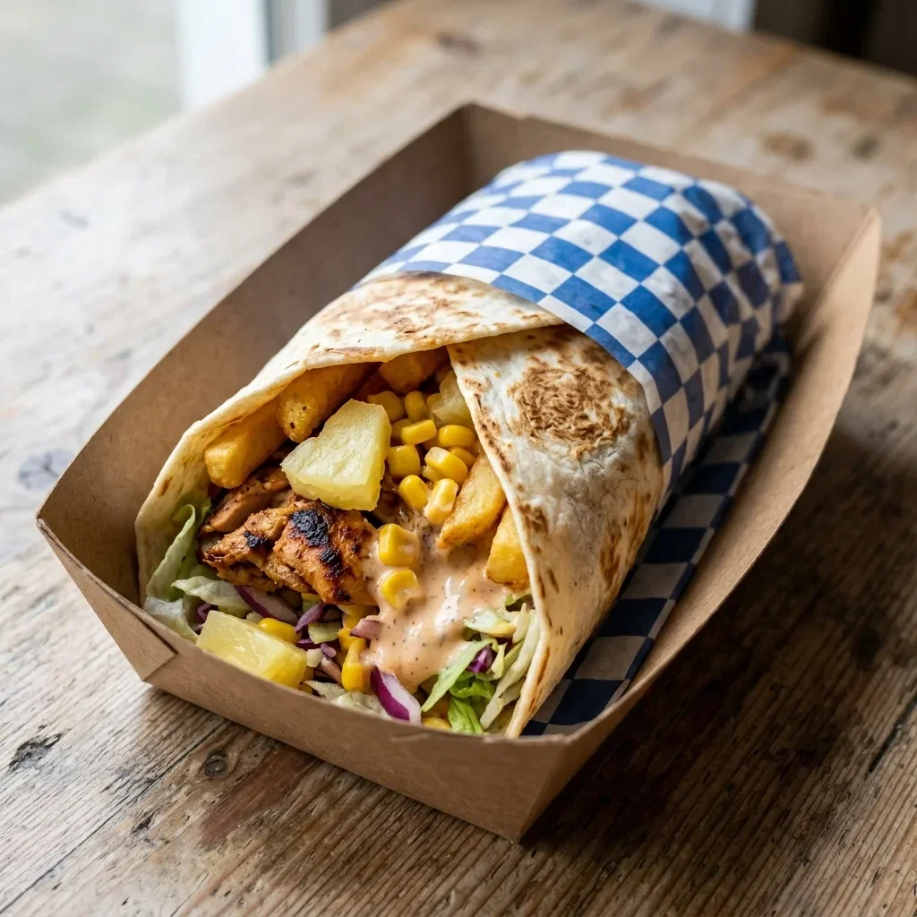Durum xl friet pita tropical