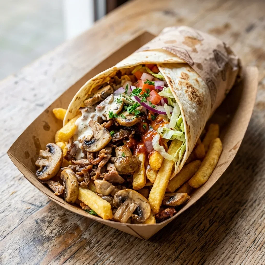 Durum xl friet mix champignons