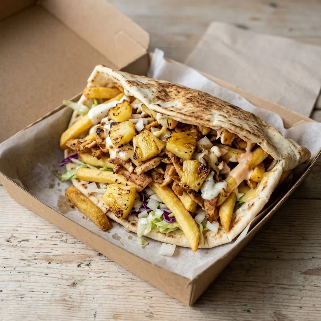 Durum xl friet pita hawaï