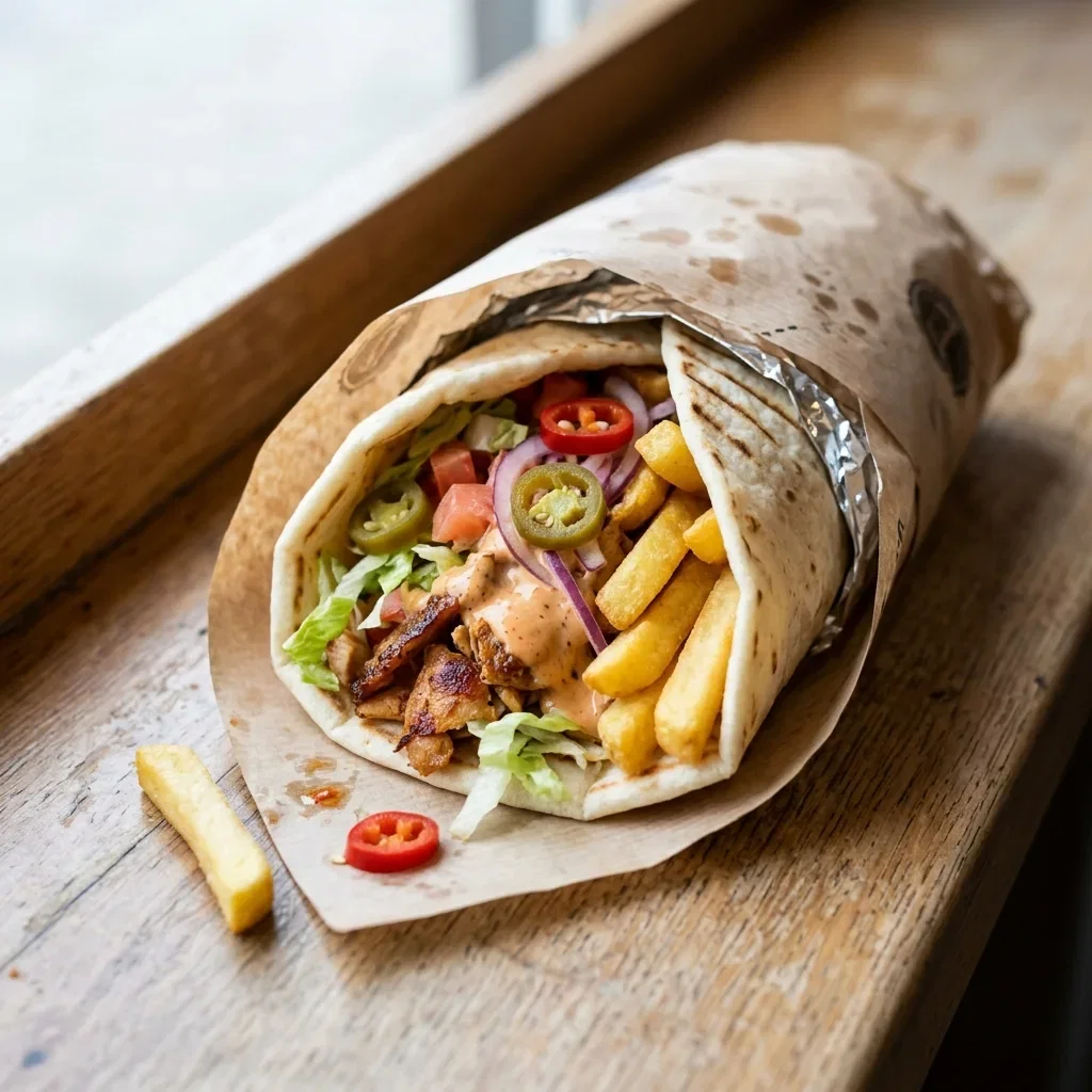 Durum friet pita pikant