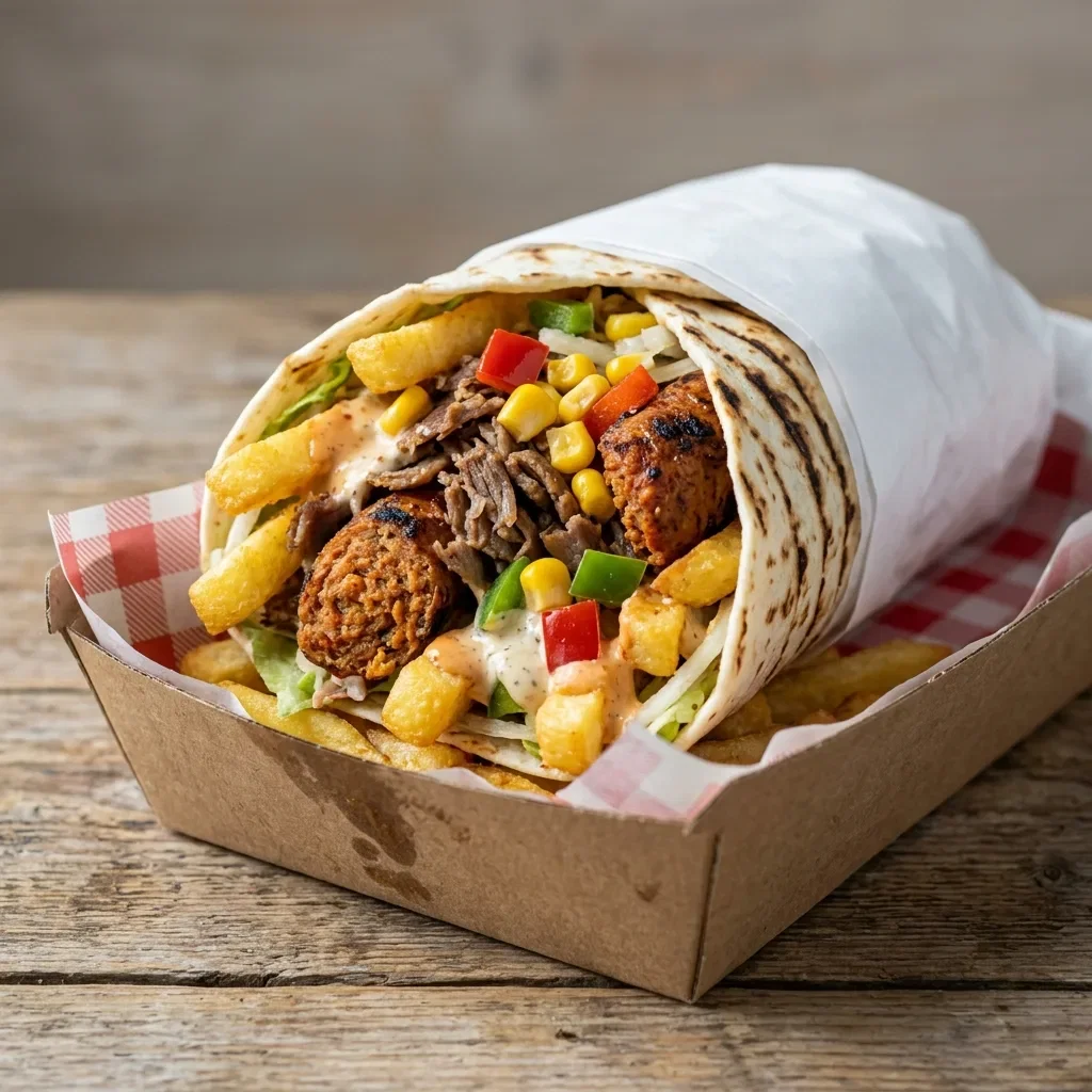 Durum friet kebab mexicano