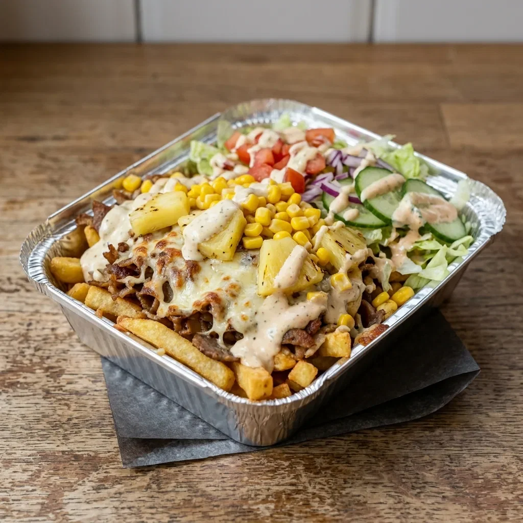 Kapsalon kebab tropical
