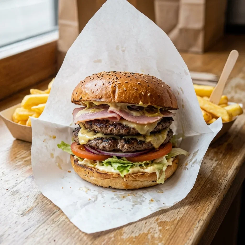 Fransehamb. dubbel hamburger