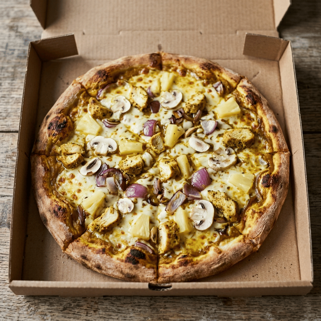Pizza curry chicken medium