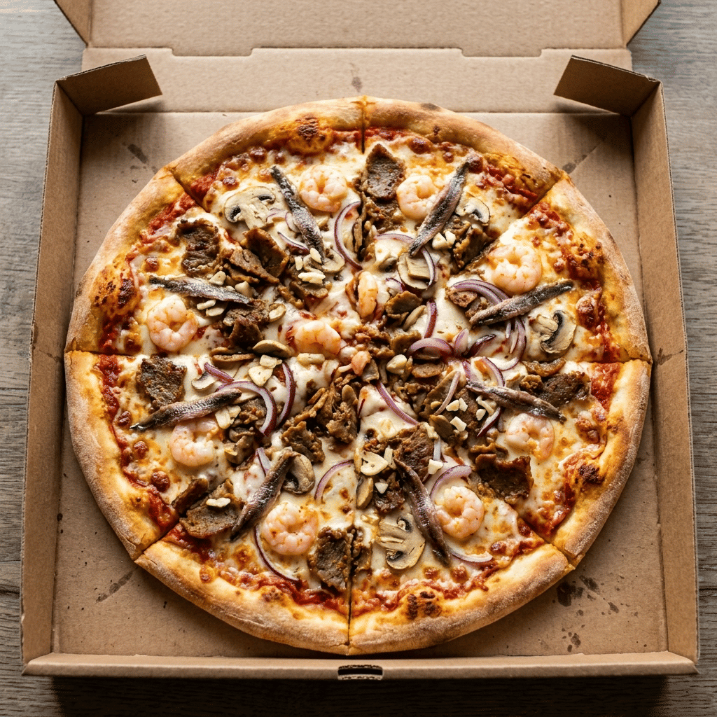 Pizza vis tijm medium