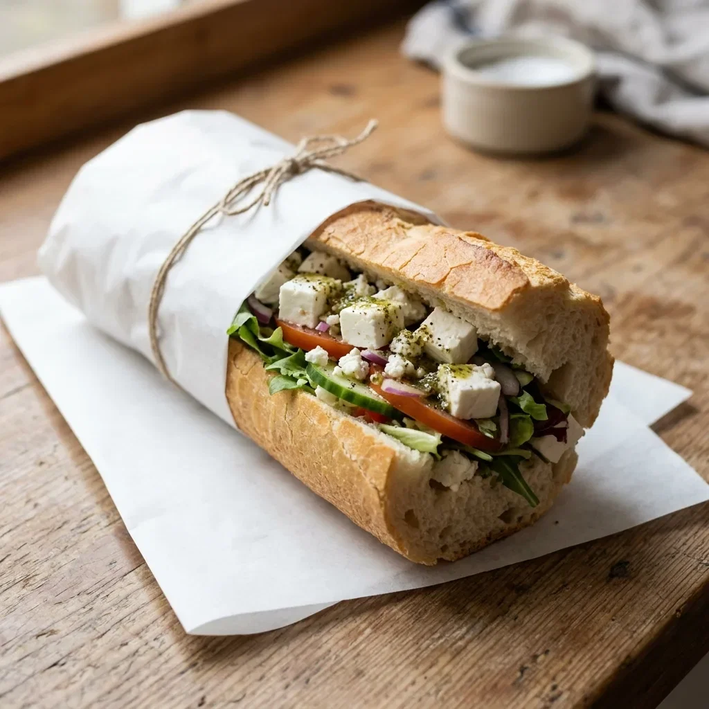 Vegetarisch broodje feta groot