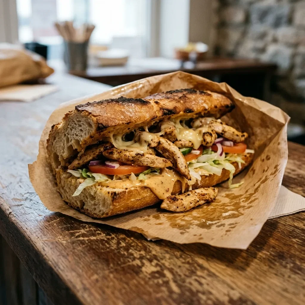 Franse brood kip grill