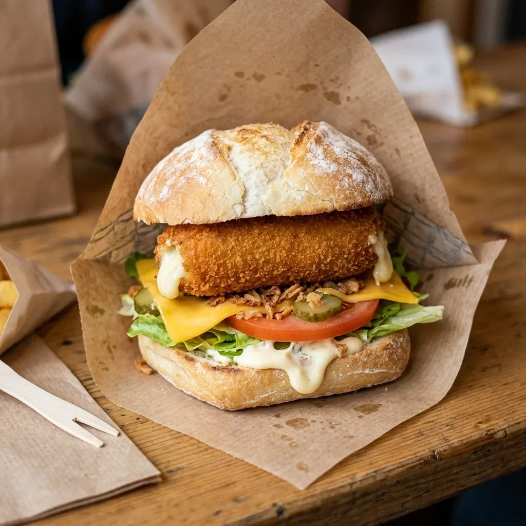 Cheesy sleazy burger