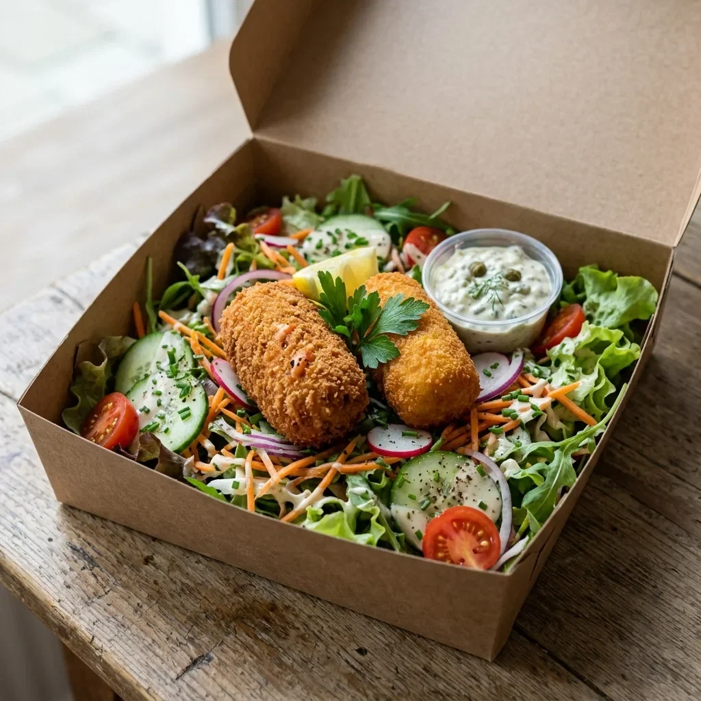 Salade duo kaas garnaal