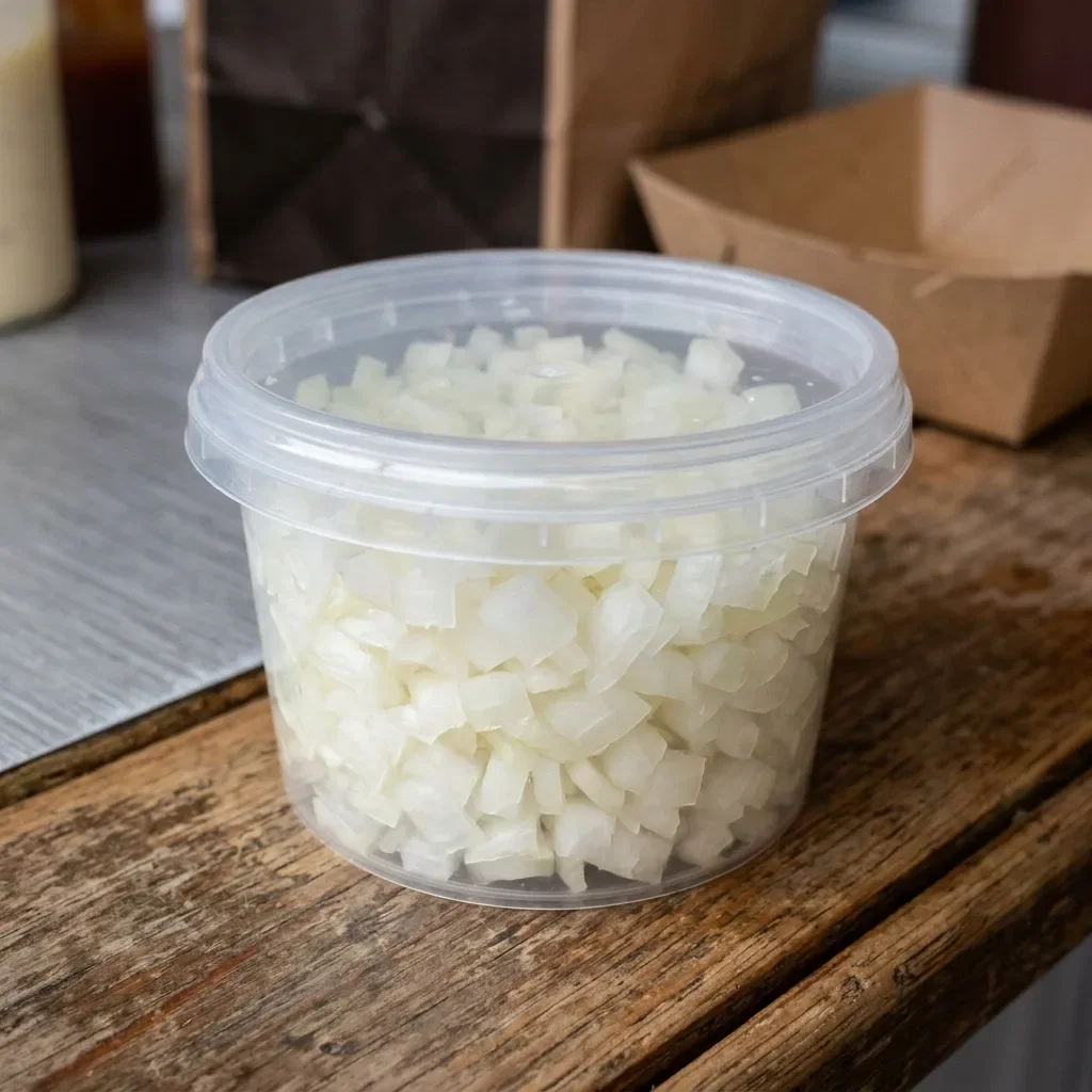 Potje gesnipperde ui