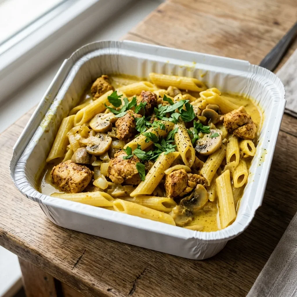Pasta chicken curry